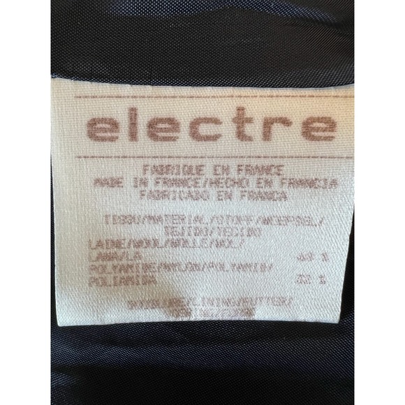 Vintage Electre Paris Wool Top Blazer Size Medium  Made in France - Picture 11 of 12